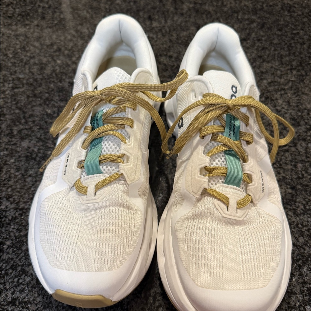 On Running Women's White and Tan Cloudrunner 2 Shoes